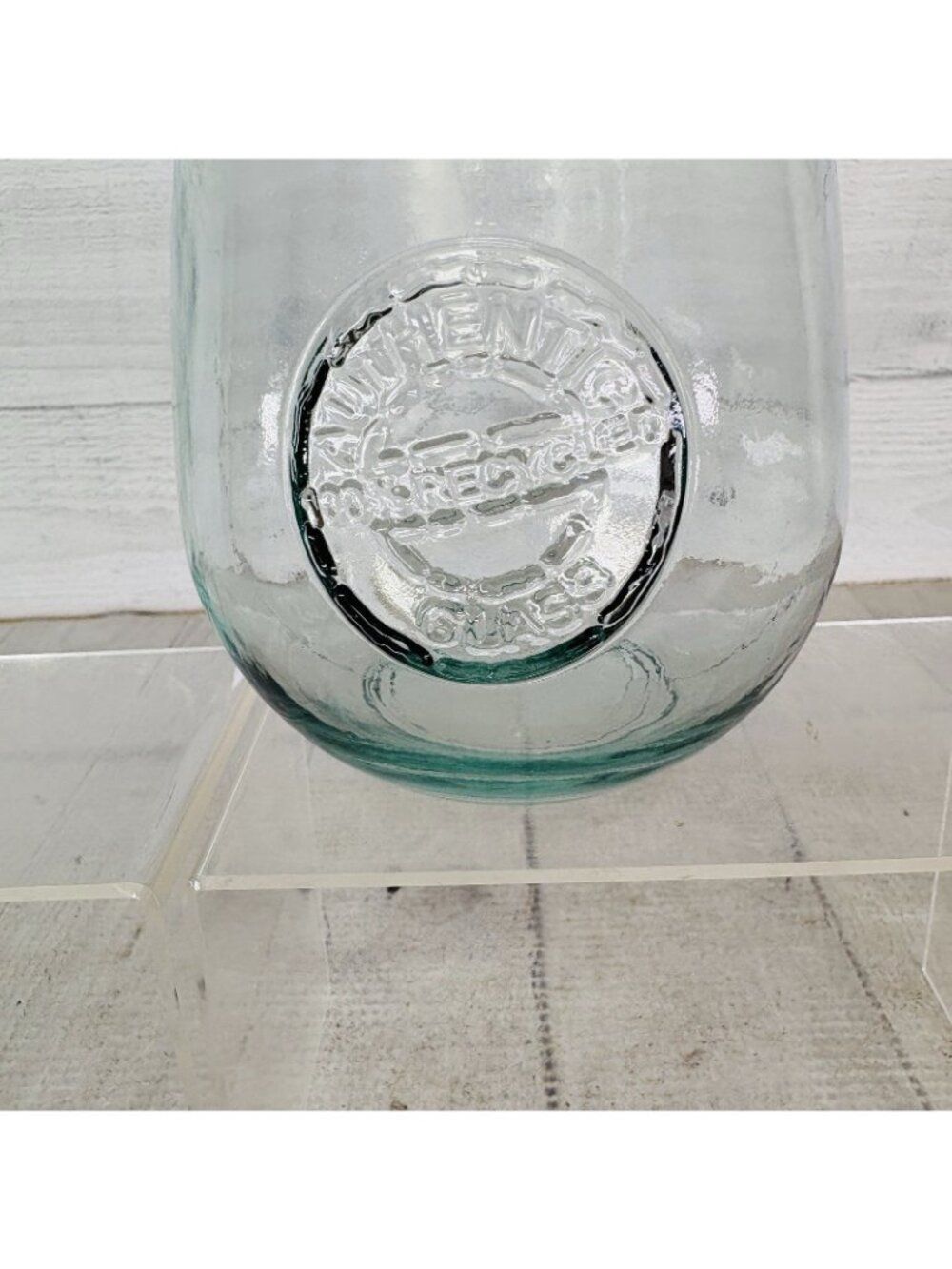 San Miguel Authentic 100% Recycled Glass Stemless 24oz Wine Water Glasses Set 4 - Picture 12 of 16